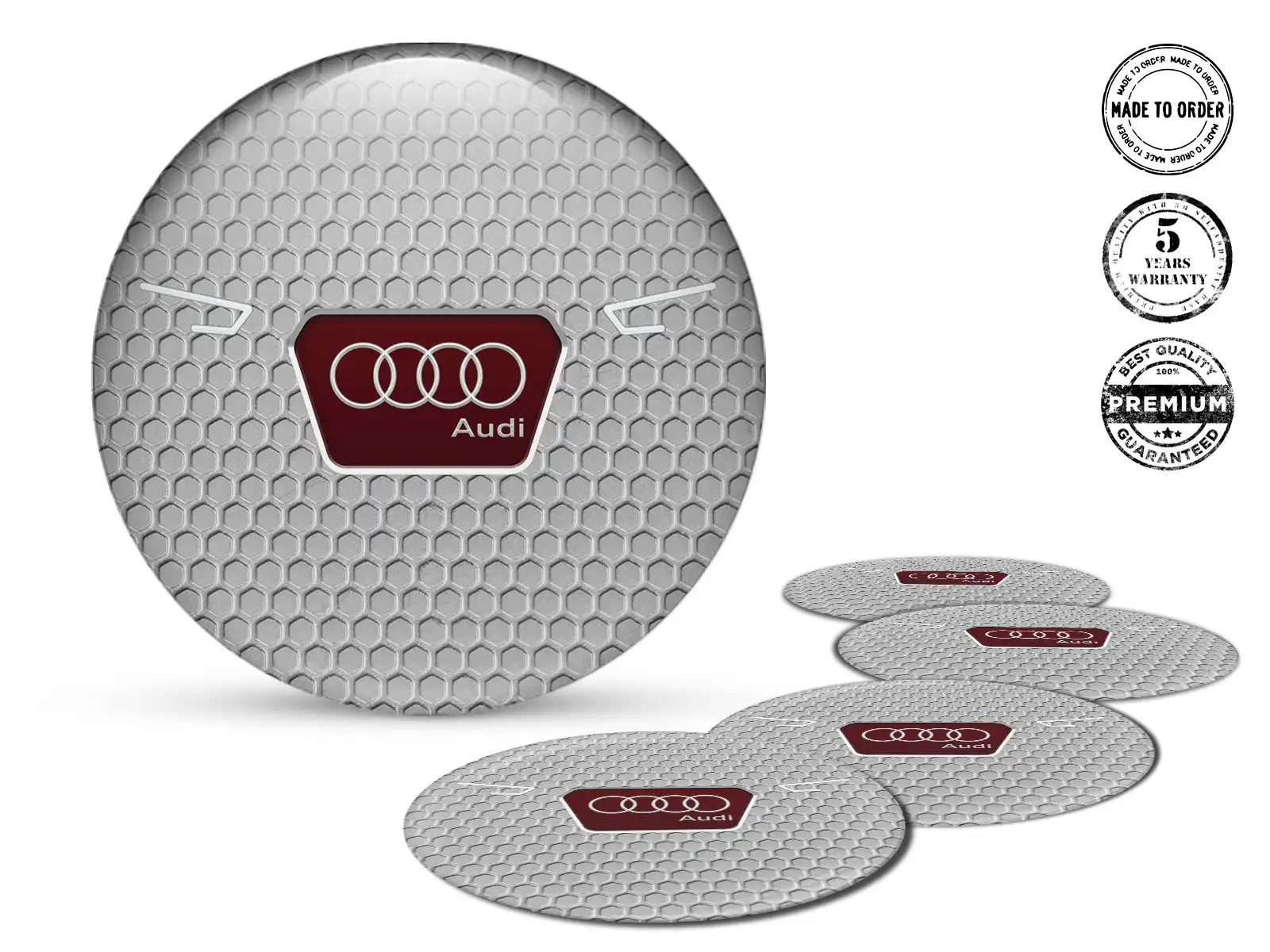 Audi Pegatinas de Aro para Autos Logos de Cúpula Elegante